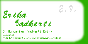 erika vadkerti business card